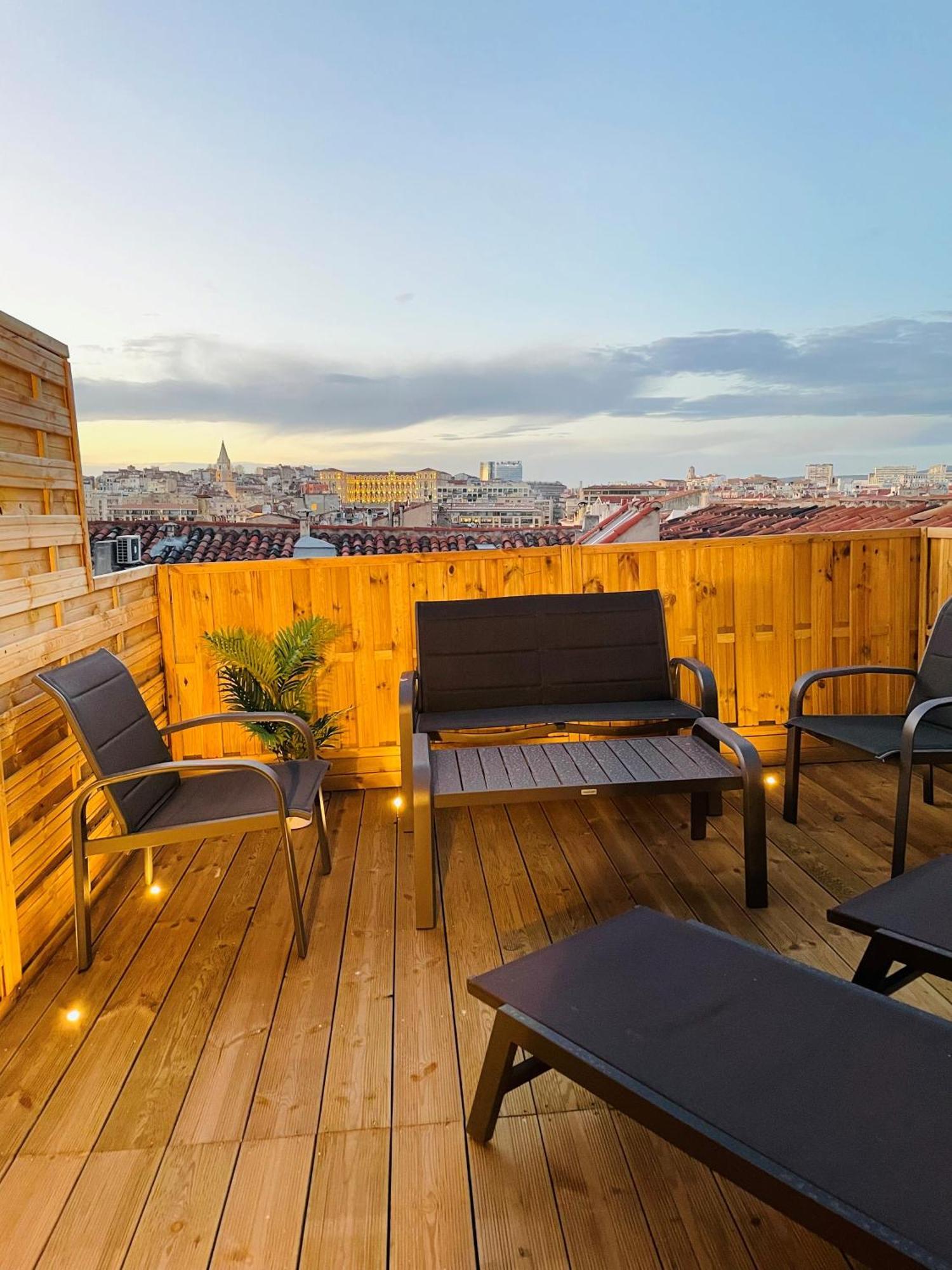 Honore - Rooftop Avec Vue - Appartement T3 Atypique Centre Ville Vieux Port Proche Opera 마르세유 외부 사진