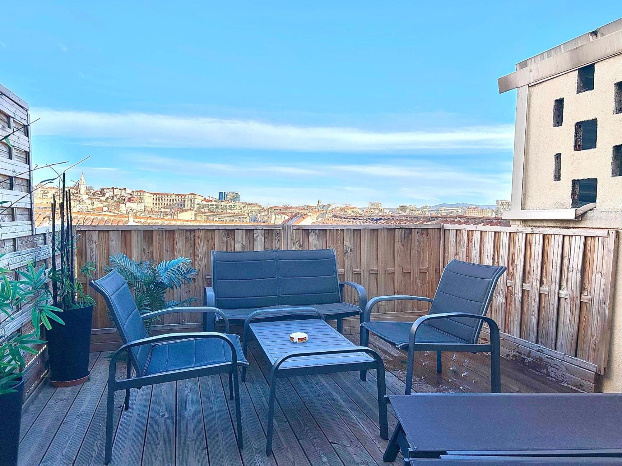 Honore - Rooftop Avec Vue - Appartement T3 Atypique Centre Ville Vieux Port Proche Opera 마르세유 외부 사진